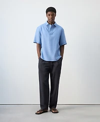 Mango Men's Linen Polo Shirt