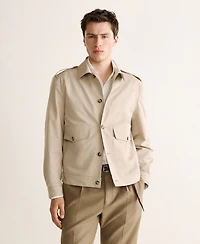 Mango Men's Cotton-Silk Buttons Jacket