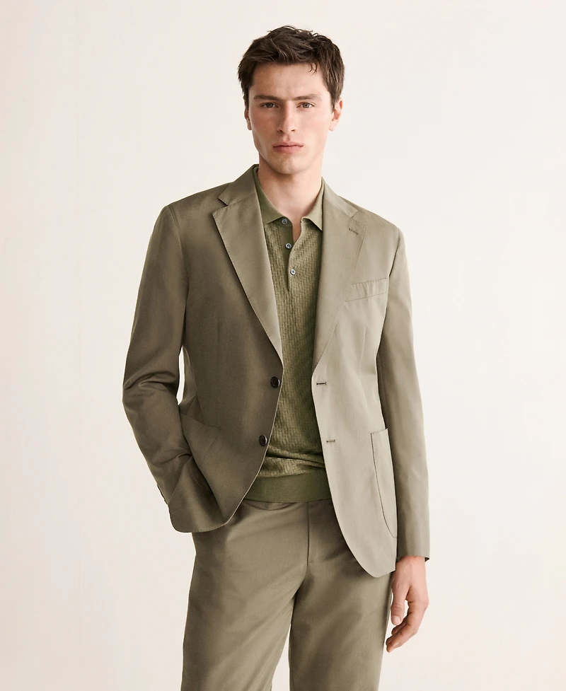 Mango Men's Slim-Fit Wool-Cotton Suit Jacket