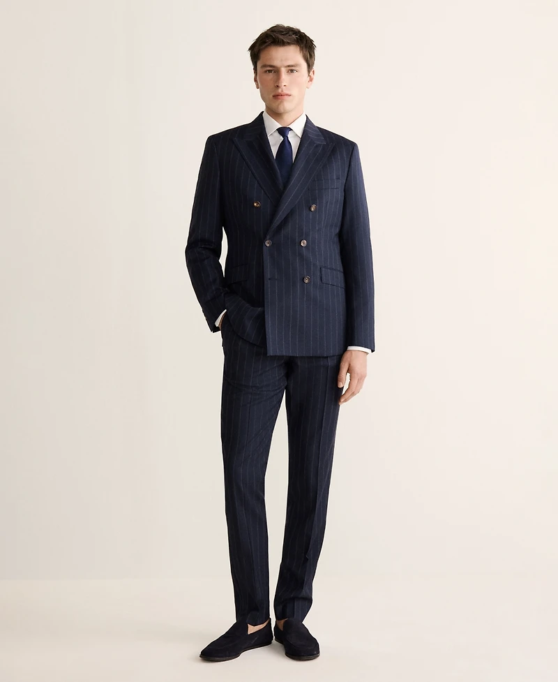 Mango Men's Wool Venice Striped Suit Jacket