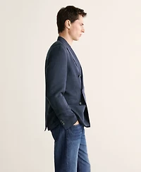 Mango Men's Slim Fit Double-Breasted Suit Blazer