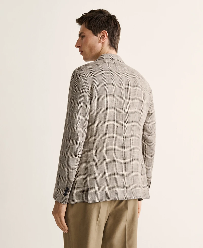 Mango Men's Slim-Fit Prince Of Wales Checkered Blazer