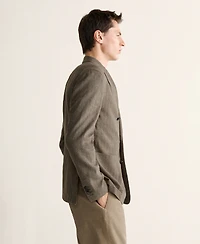 Mango Men's Slim-Fit Linen-Blend Double-Breasted Blazer