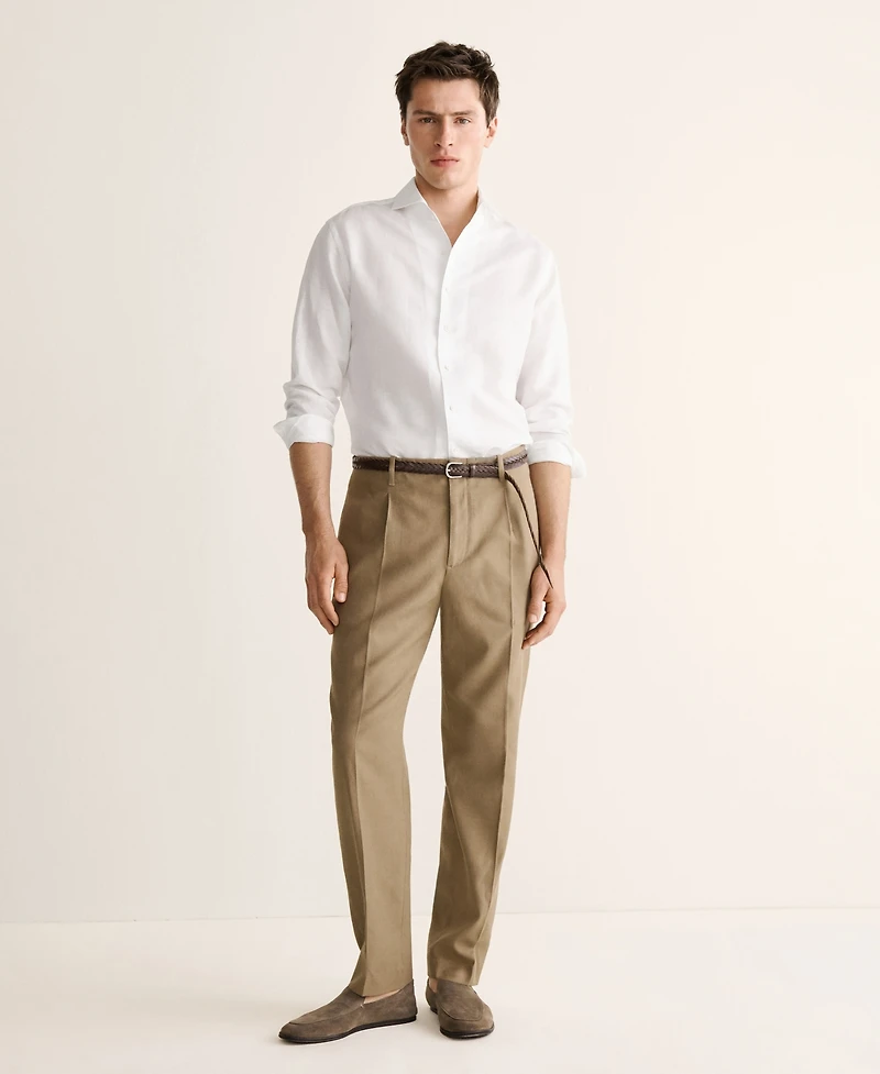 Mango Men's Regular-Fit Linen Shirt