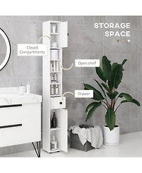 Phying 71 Inch Bathroom Storage Cabinet Freestanding Organizer With Adjustable Inner Shelves Multifunctional Slim Floor Cabinet For Bathroom