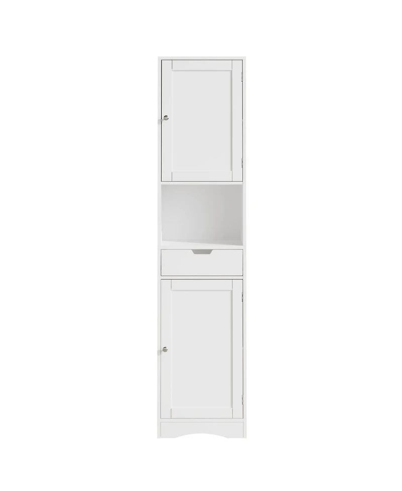 Midola 67" Tall Bathroom Cabinet with 2 Doors and 1 Drawer, Narrow Bathroom Storage Cabinets with Adjustable Shelves, Bathroom Floor Organizer