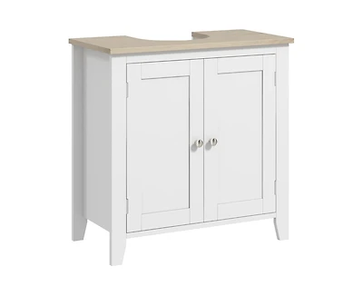 Busdays Pedestal Sink Storage Cabinet Under Sink Cabinet with U Shape and Adjustable Internal Shelf