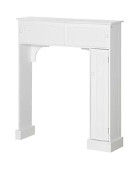 Busdays Freestanding Over The Toilet Bathroom Cabinet Storage Organizer with Adjustable Shelves and Toilet Rack