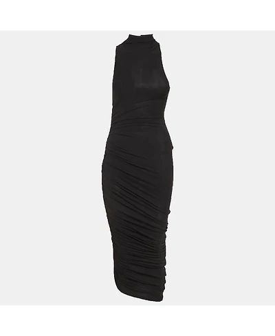 Pre-Owned Jacquemus Women's Jersey Ruched La Robe Piazza Midi Dress