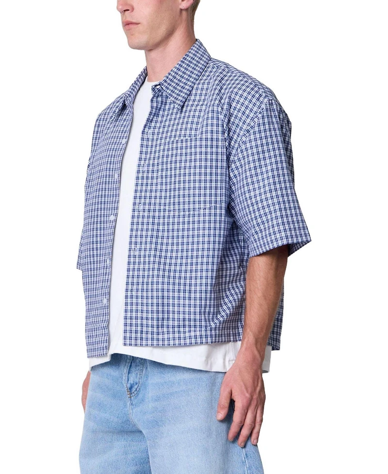mnml Men's Crispy Poplin Over Button Up Shirt