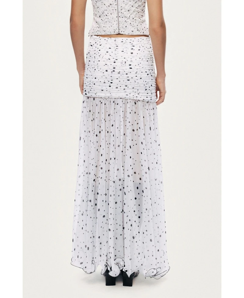 Nocturne Women's Printed Slit-Detail Maxi Skirt