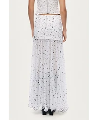 Nocturne Women's Printed Slit-Detail Maxi Skirt