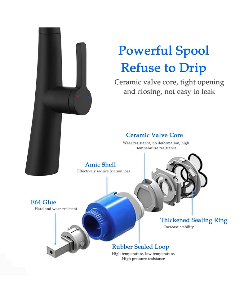 Phying Stainless Steel Pull Out Kitchen Faucet