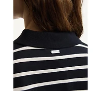 Barbour Women's Ashwell Rib Knit Collar Polo Top