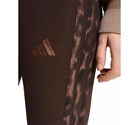 adidas Women's Seasonal Essentials Animal Print 3-Stripes Leggings