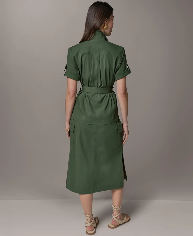 Donna Karan Weekend Women's Short-Sleeve Belted Safari Jacket