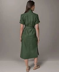 Donna Karan Weekend Women's Short-Sleeve Belted Safari Jacket