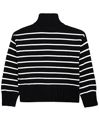 Calvin Klein Girls' 7-16 Stripe Full-zip Cardigan Sweater