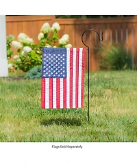 Evergreen Iron Garden Flag Stand with Shepherd's Hook