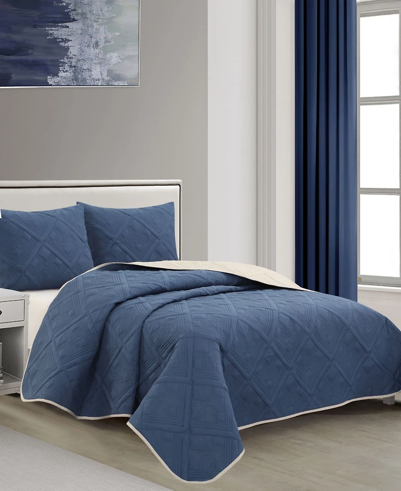 Stratford Park Tina Geometric 3-Piece Quilt Set