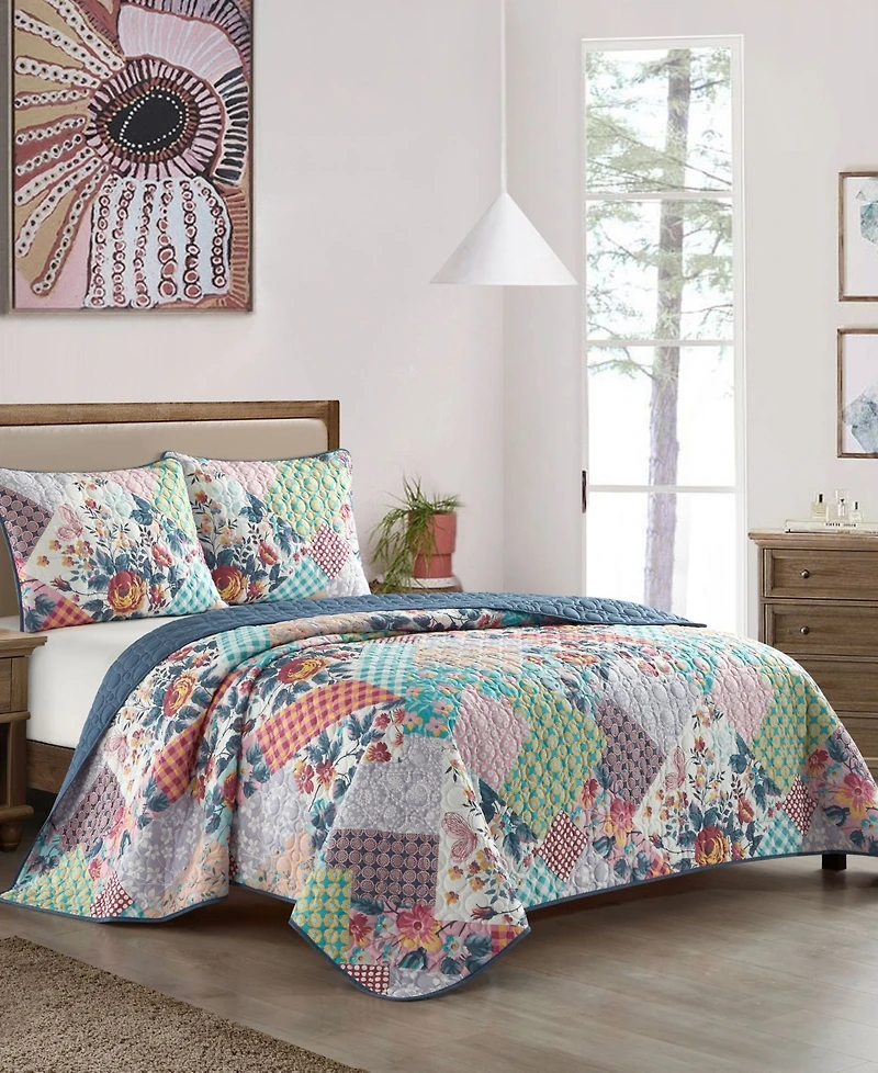 Stratford Park Leslie Floral 3-Piece Quilt Set