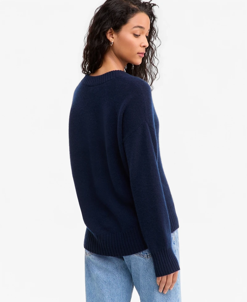 Charter Club Women's 100% Cashmere V-Neck Relaxed Sweater, Macy's Exclusive