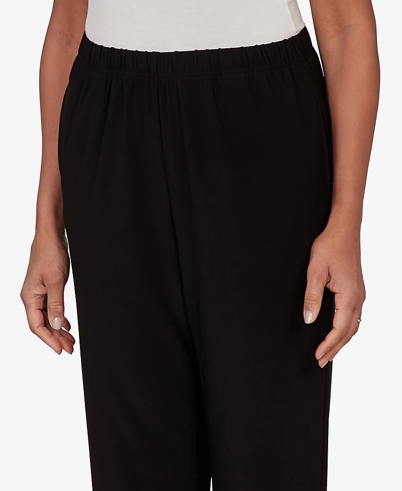 Alfred Dunner Women's Soft Crepe Short Length Pants