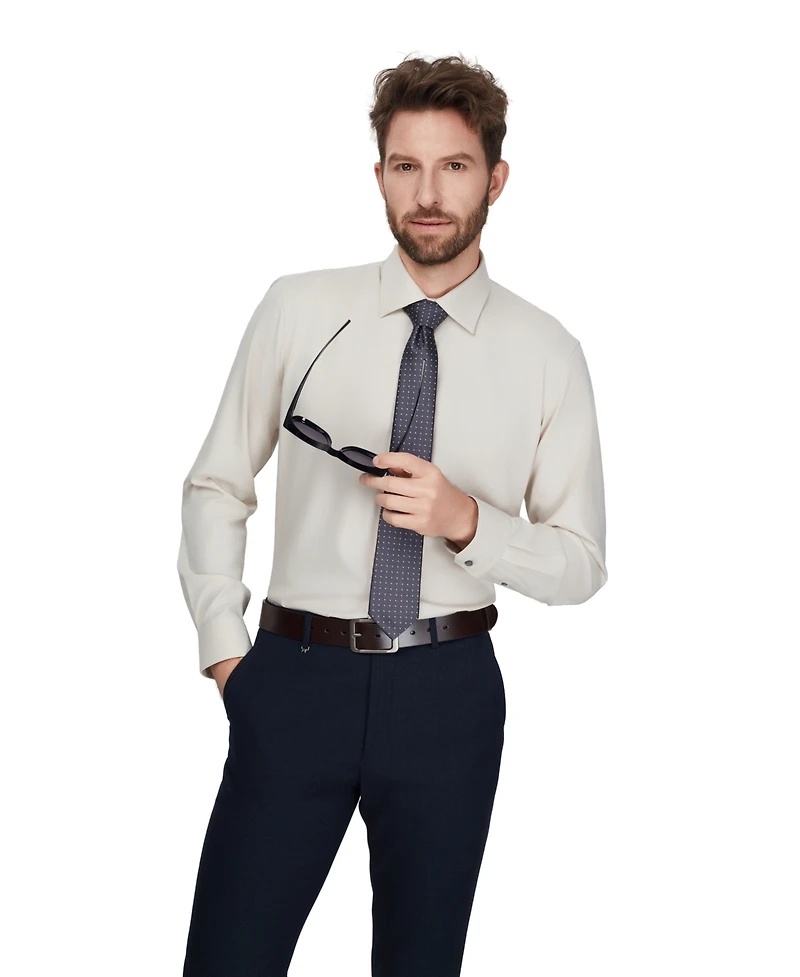 Alfani Men's Herringbone Long-Sleeve Dress Shirt, Macy's Exclusive