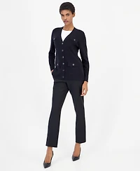 Anne Klein Women's Four Patch Pockets Cardigan