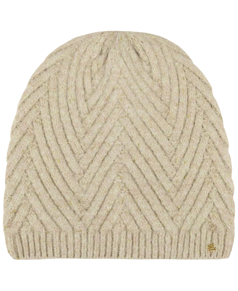 Lauren Ralph Lauren Shine Herringbone Knit Hat