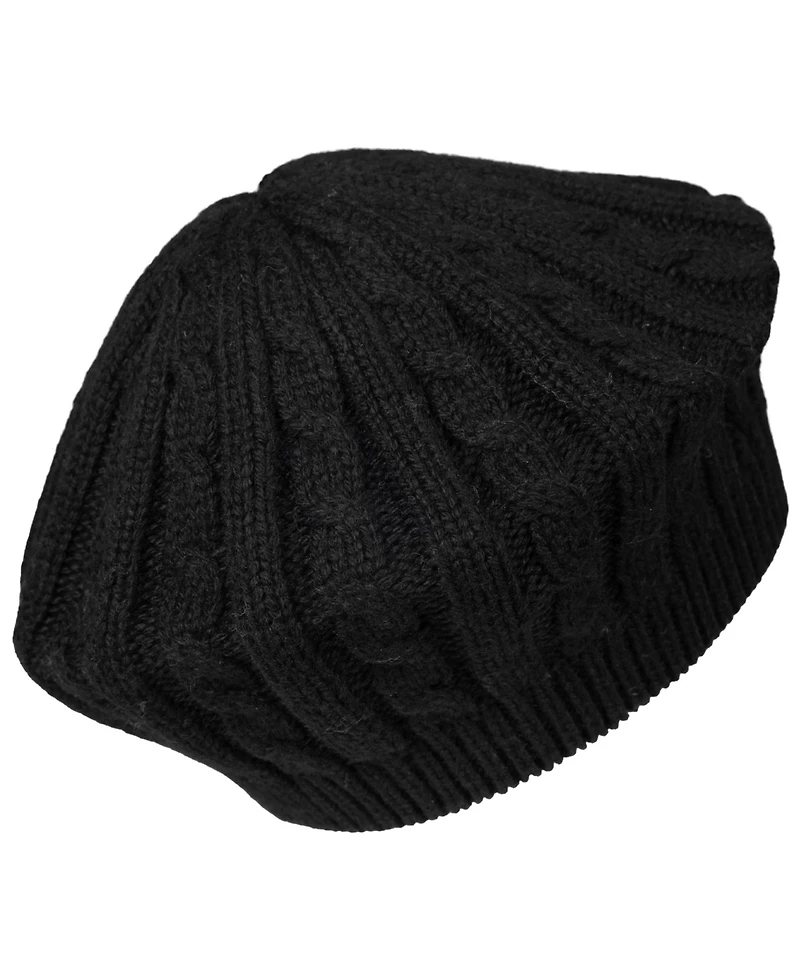 Lauren Ralph Core Cable Knit Beret Hat
