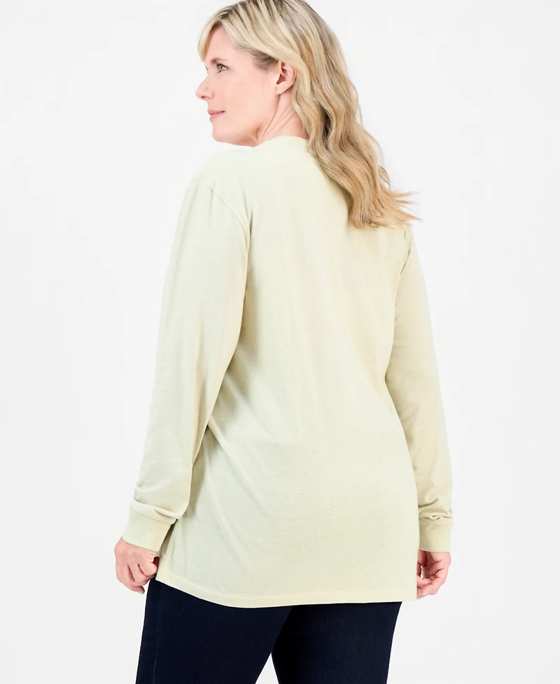 Marshall Fields Adult Unisex Logo Crewneck Long-Sleeve Shirt