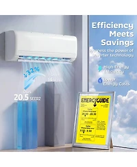 Homcom 9100 Btu Mini Split Air Conditioner 20.5 SEER2 115V Ductless Ac Unit