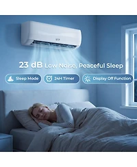Costway 9100 Btu Mini Split Air Conditioner and Heater with Heat Pump and Full Installation Kit