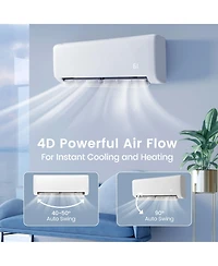 Ecooso Airtural Series 18000 Btu 21 SEER2 Ductless Mini Split Air Conditioner and Heater 208-230V Energy Star Certified