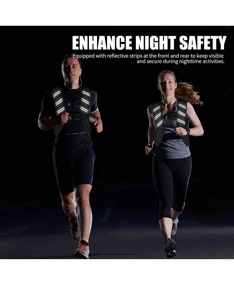 Aofar Weighted Vest Adjustable Reflective Running Fitness Rucking