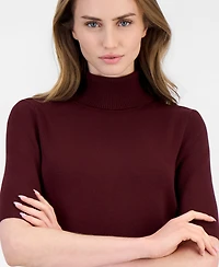 Anne Klein Women's Half-Sleeve Turtleneck Sweater