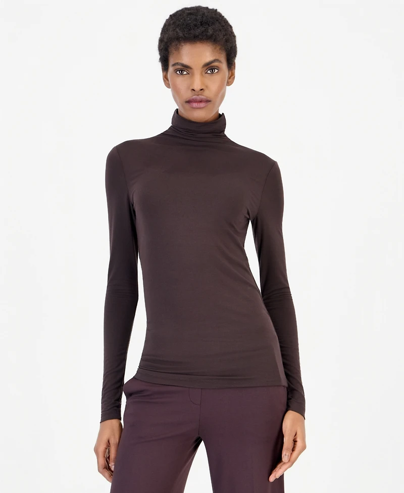Anne Klein Women's Long-Sleeve Seamless Turtleneck