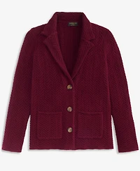 Charter Club Women's 100% Cashmere Herringbone Stitch Blazer, Macy's Exclusive