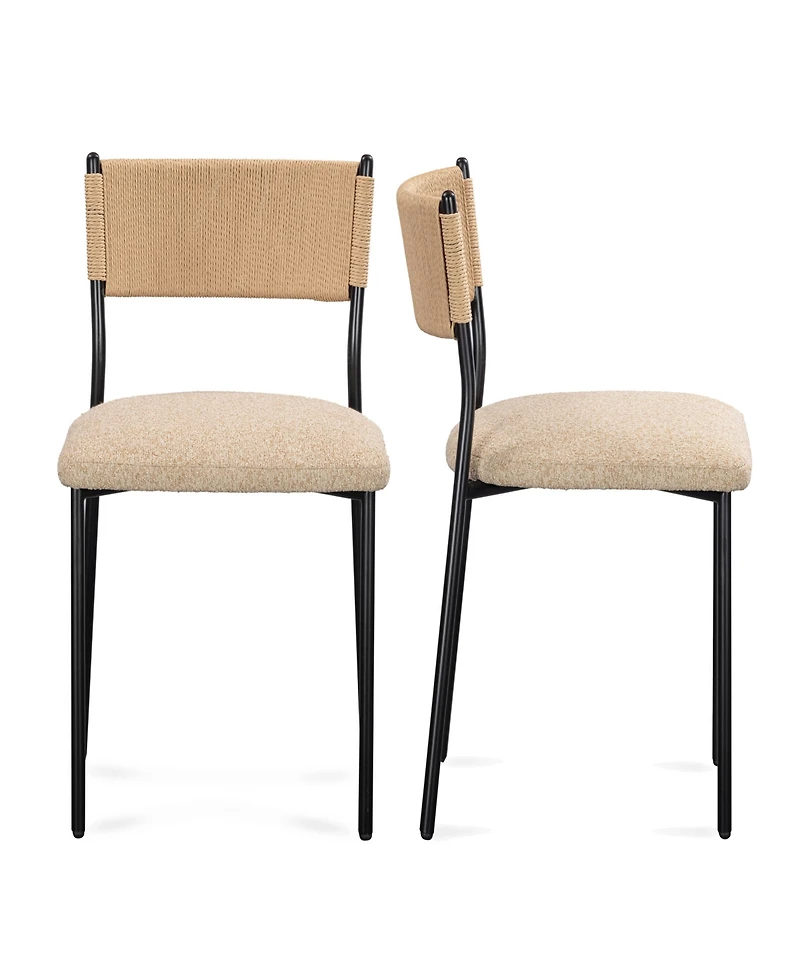 Tov Furniture Celine 2-Piece Performance Speckled Boucle Dining Chair