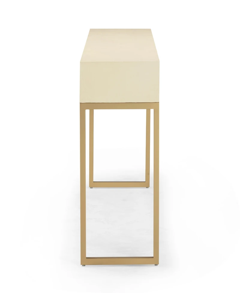 Tov Furniture Pesce Shagreen 29.8" Wood Rectangle Console Table