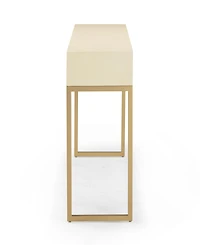 Tov Furniture Pesce Shagreen 29.8" Wood Rectangle Console Table