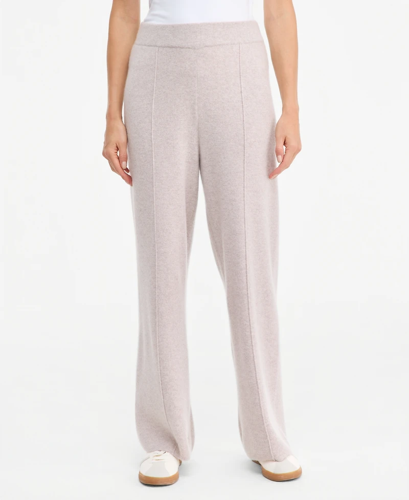 Charter Club Women's 100% Cashmere High-Rise Flare-Leg Pull-On Pants, 28" Inseam, Macy's Exclusive