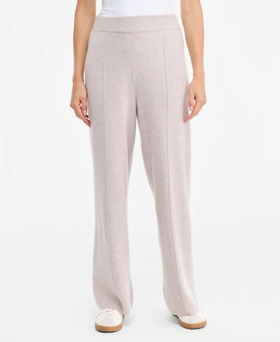 Charter Club Women's 100% Cashmere High-Rise Flare-Leg Pull-On Pants, 28" Inseam, Macy's Exclusive