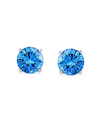 Bling Jewelry 4CTW Round Cz Solitaire Stud Earrings and Pendant Necklace Set .925 Sterling Silver