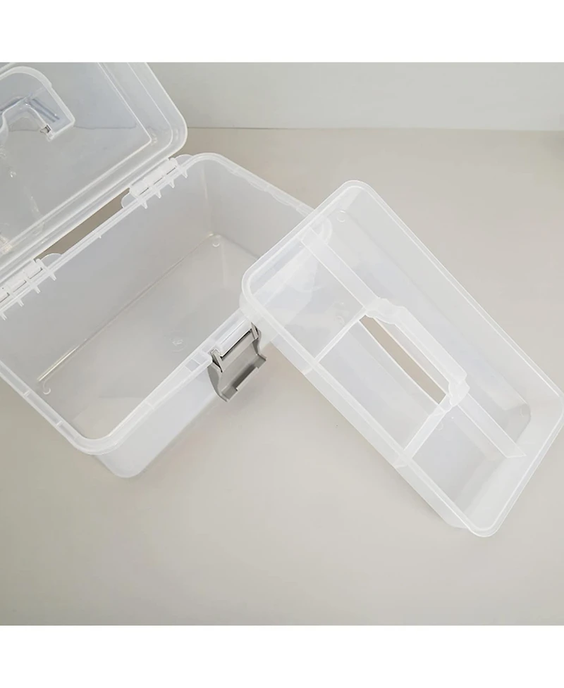 Xdovet 2 Layer Plastic Craft Organizer Box Sewing Arts