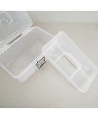 Xdovet 2 Layer Plastic Craft Organizer Box Sewing Arts