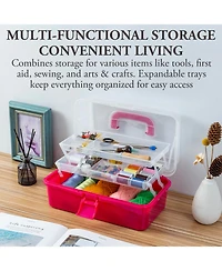 Xdovet Plastic Craft Organizer Storage Box Carrying Case