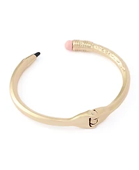 Betsey Johnson Gold Best In Class Chewed Pencil Bangle Bracelet