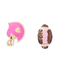Betsey Johnson Pink Betsey Ball Football Stud Earrings